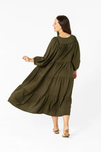 Load image into Gallery viewer, BOHO MATA MIDI DRESS (KHAKI)
