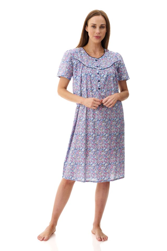 Givoni 6BV16D Daisy Short Sleeve Short Nightie (Navy)