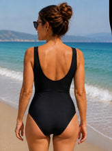 Load image into Gallery viewer, Zoggs Yuma Chlorine resistant  Wrap Front Swimsuit (Black)
