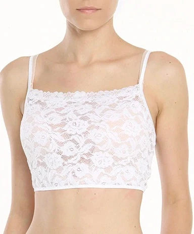 Arianne Pikabu Lace Crop Top Bralette  (White) (Black)
