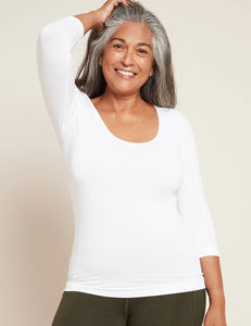 Boody 3/4 Sleeve Top (Black) (White)