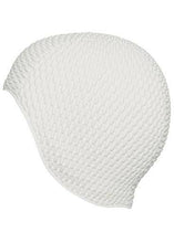 Load image into Gallery viewer, Retro swimming cap - bubble (Black, White, Blue)
