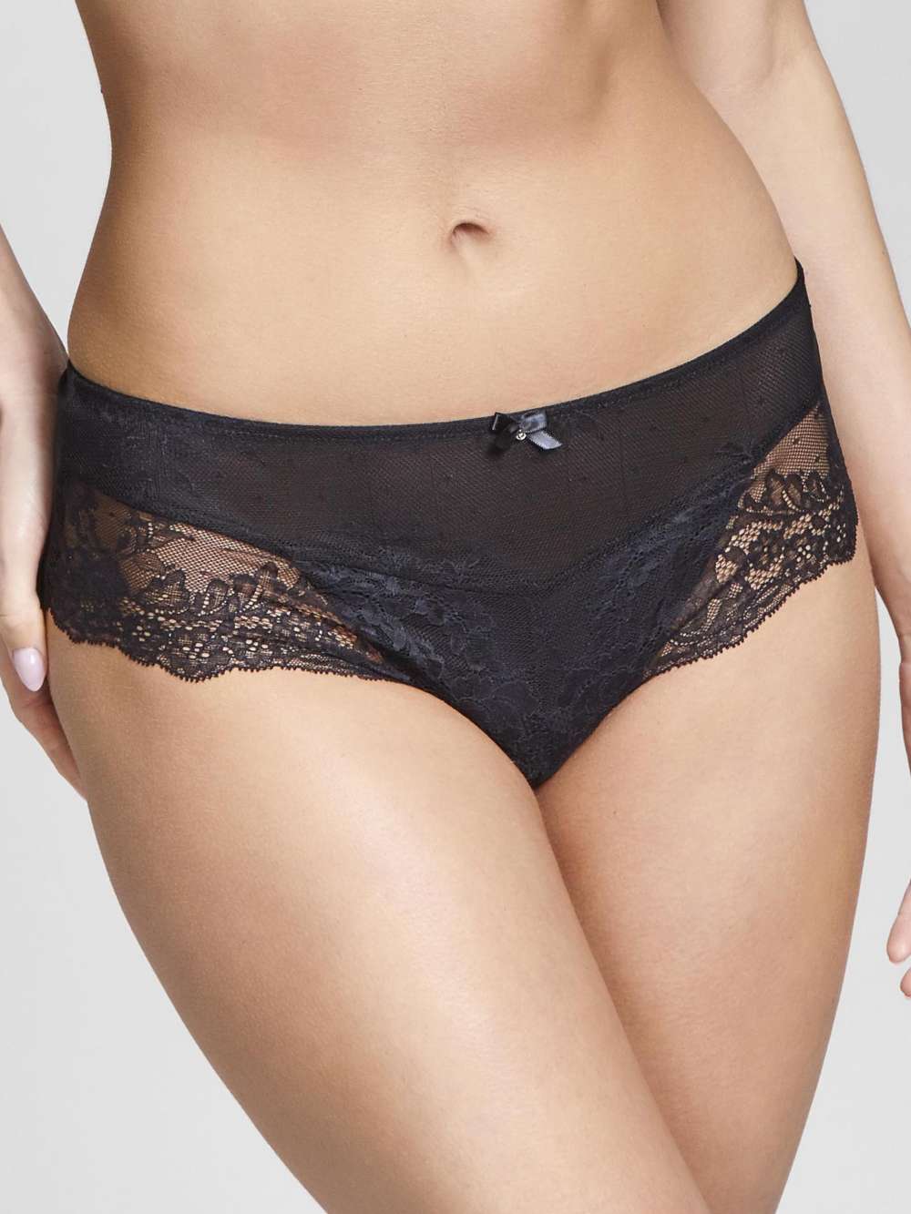 Panache Ana Lace Brief (Black)(White) (Blue Jewel)