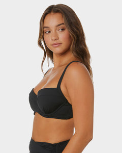 Seafolly DD Cup Underwire Bikini Top (Black)