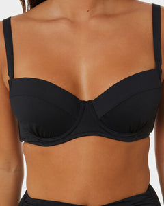 Seafolly DD Cup Underwire Bikini Top (Black)