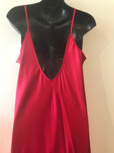 Load image into Gallery viewer, Essence Satin Chemise- 051CHC- Long shoestring strap (Black) (Red) (Vanilla)
