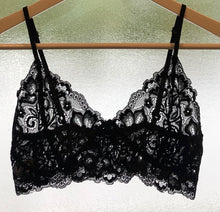Load image into Gallery viewer, Essence Lace Bralette (Black)- NZ Made
