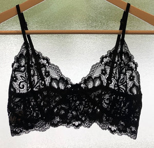 Essence Lace Bralette (Black)- NZ Made