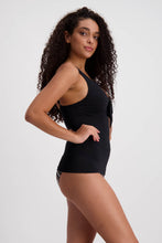 Load image into Gallery viewer, Moontide M3790CN  Underwire Tie Front TANKINI - Black
