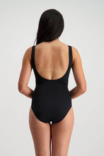 Load image into Gallery viewer, Moontide Contours Mesh Neck One Piece Swimsuit M4337CN (Black)

