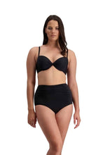 Load image into Gallery viewer, Moontide M7240CN High Waist Gathered Bikini Bottom BLACK
