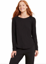 Load image into Gallery viewer, Boody Goodnight Raglan Sleep Bamboo Top (Black)
