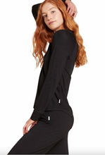 Load image into Gallery viewer, Boody Goodnight Raglan Sleep Bamboo Top (Black)
