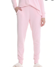 Load image into Gallery viewer, Papinelle Soft Touch Rib Jogger Pant - Misty Pink
