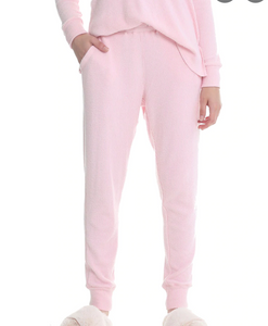 Papinelle Soft Touch Rib Jogger Pant - Misty Pink