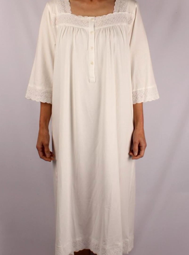 Alice & Lily Collection - Cotton Jersey Nightdress ( Ivory)