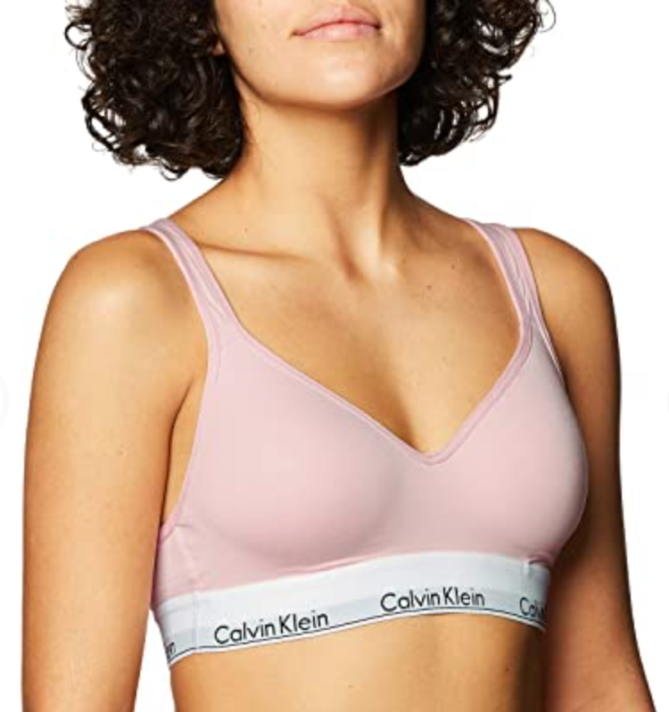 Calvin Klein Modern Cotton Lightly Lined Bralette (Pale Pink