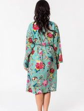 Load image into Gallery viewer, Floressents Kimono&#39;s Multi Floral (Aqua , White, Black, Turquoise)
