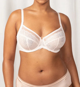 Triumph Sheer Balconette Bra (Nude Pink) (Black)