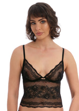 Load image into Gallery viewer, Wacoal Ravissant Bralette (Black, Delicacy, Orchid flower)
