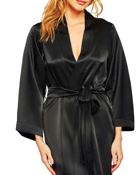 Essence Satin Robe 051R (Black) (Midnight Navy)