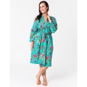 Load image into Gallery viewer, Floressents Kimono&#39;s Multi Floral (Aqua , White, Black, Turquoise)
