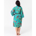 Load image into Gallery viewer, Floressents Kimono&#39;s Multi Floral (Aqua , White, Black, Turquoise)
