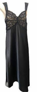 Essence long chemise with Lace  (Black and  Midnight Navy)
