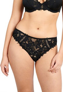 Sans Complexe  Arum Microfiber & Lace Hipster Brief  - Black