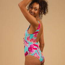 Load image into Gallery viewer, Piha Lacing Swimsuit Les Fleurs (Multi)
